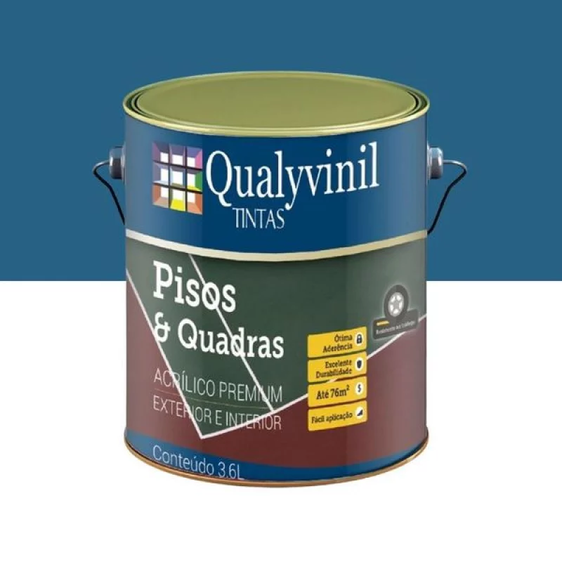 TINTA PISO QUALYVINIL AZUL 3,6L