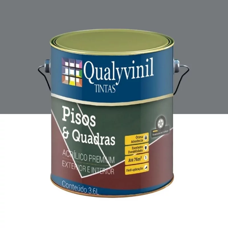 TINTA PISO QUALYVINIL CINZA 900ML