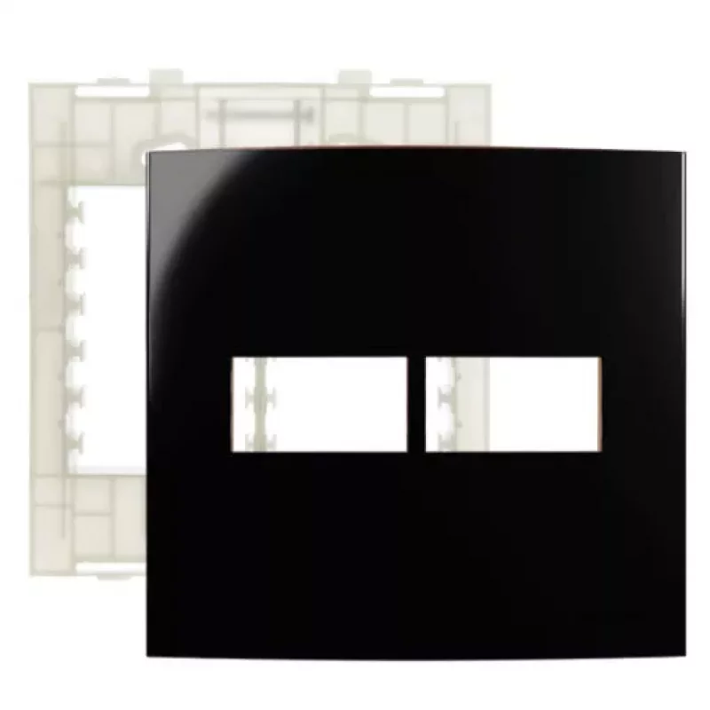 PLACA 4x4 MG SLEEK EBONY 2 POSTO HORIZ. C/ SUP.
