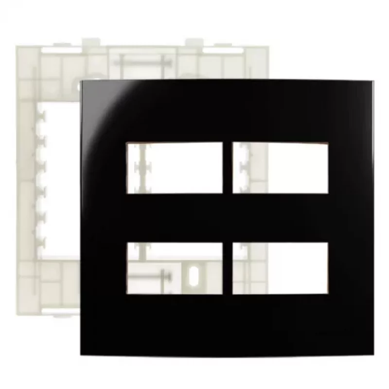 PLACA 4x4 MG SLEEK EBONY 4 POSTO HORIZ. C/ SUP.