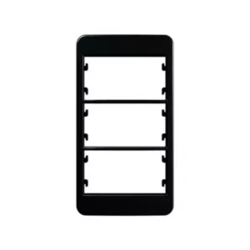 PLACA MG P/ CONDULETE SLEEK 3 POSTO HORIZ. + SUP. EBONY