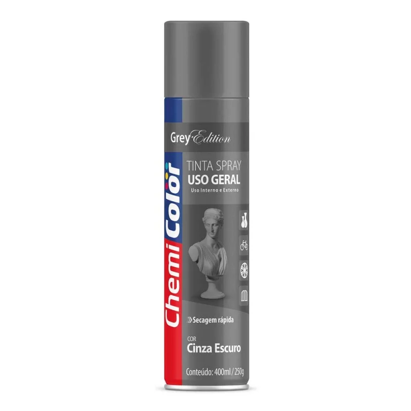 TINTA SPRAY CHEMICOLOR CINZA ESCURO 400ML