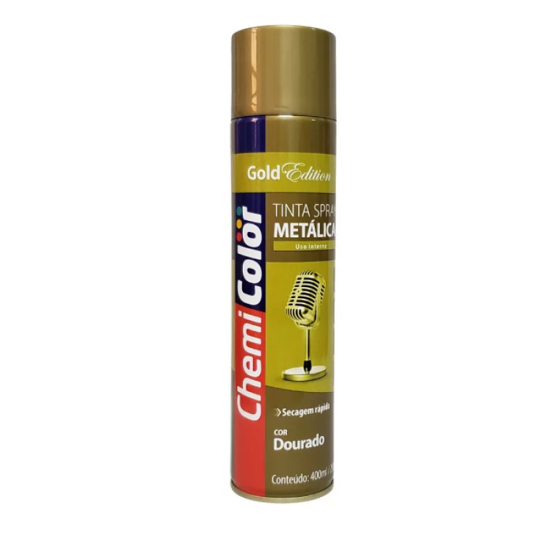 TINTA SPRAY CHEMICOLOR METAL. DOURADO 400ML