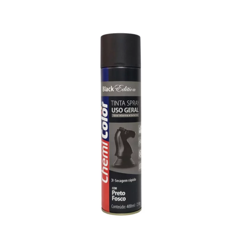 TINTA SPRAY CHEMICOLOR PRETO FOSCO 400ML