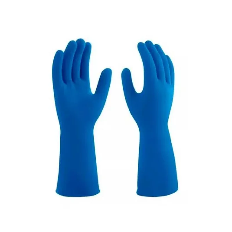 LUVA LATEX MUCAMBO AZUL LISA M