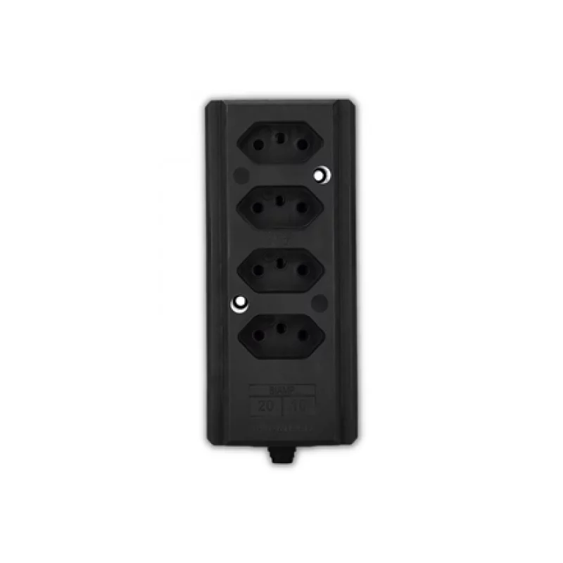 TOMADA BARRA INTERNEED B QUAD. 2P+T 10/20A PRETO