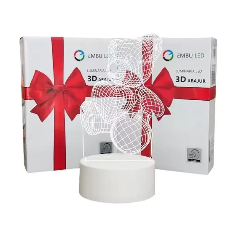 LUMINÁRIA ABARJUR 3D URSO