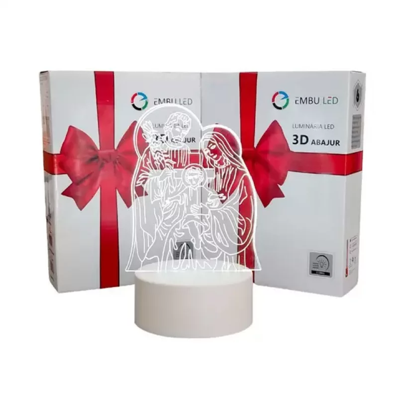 LUMINÁRIA ABARJUR 3D SAGRADA FAMÍLIA