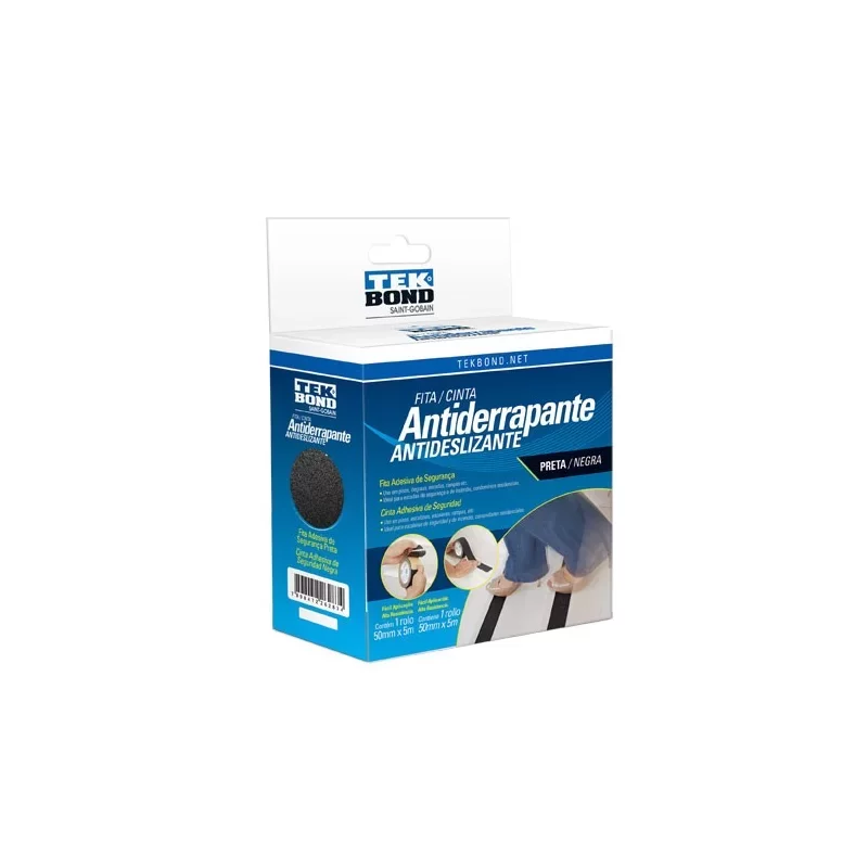 Fita Antiderrapante 50mmX5m Preta TekBond