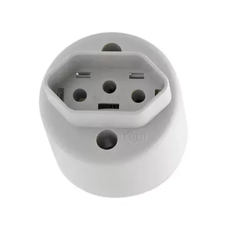 TOMADA ILUMI 2P+T 10A SOBREPOR RED. CINZA