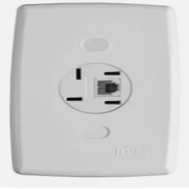 TOMADA ILUMI SAFIRA TELEBRAS +RJ11 