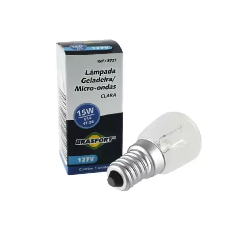 LAMPADA GEL/MICROONDAS BRASFORT E14 15W 127V 