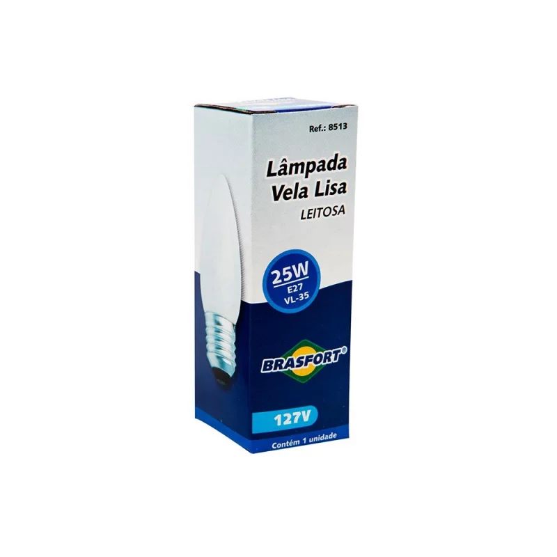 LAMPADA VELA LT. 25W 127W BRASFORT